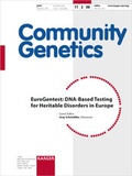 Cover: EuroGentest: DNA-Based Testing for Heritable Disorders in Europe - S. Karger