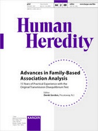 Enlarge image Cover: Advances in Family-Based Association Analysis - S. Karger