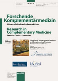 Enlarge image Cover: Complexity, Whole Systems Research, and Complementary Therapies - S. Karger
