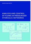 Cover: Analysis and Control of Flows in Pressurized Hydraulic Networks - CRC Press