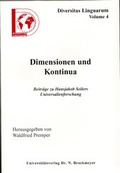 Cover: Dimensionen und Kontinua - Universit&auml;tsverlag Brockmeyer