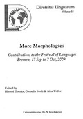 Cover: More Morphologies. - Universit&auml;tsverlag Brockmeyer