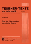 Cover: &Uuml;ber die Erkennbarkeit unendlicher Spuren - Vieweg+Teubner Verlag