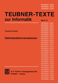 Abbildung von: Datenbankkonversationen - Vieweg+Teubner Verlag
