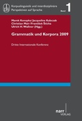 Cover: Grammatik und Korpora 2009 - Narr Francke Attempto