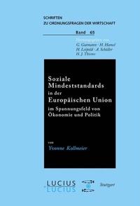 Bild: Soziale Mindeststandards in der Europäischen Union im Spannungsfeld von Ökonomie und Politik - De Gruyter
