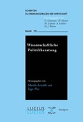 Cover: Wissenschaftliche Politikberatung - De Gruyter