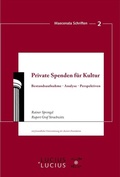 Cover: Private Spenden f&uuml;r Kultur - De Gruyter Oldenbourg
