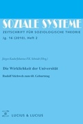 Cover: Die Wirklichkeit der Universit&auml;t - De Gruyter Oldenbourg