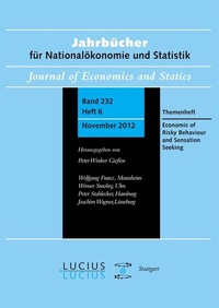 Enlarge image Cover: Economics of Risky Behavior and Sensation Seeking - De Gruyter Oldenbourg