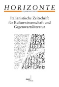 Cover: Horizonte. Italianistische Zeitschrift f&uuml;r Kulturwissenschaft und Gegenwartsliteratur - Narr Francke Attempto