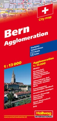 Abbildung von: Bern & Agglomeration Stadtplan 1:13 000/1:15 000 - Hallwag