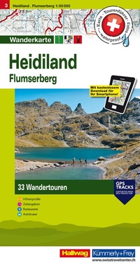 Abbildung von: Kümmerly+Frey Wandertourenkarte 3 Heidiland 1:50.000 - Hallwag Kümmerly+Frey