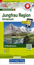 Cover: Jungfrau Region, Grindelwald Touren-Wanderkarte Nr. 4 - Hallwag
