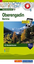 Cover: Oberengadin, Bernina Touren-Wanderkarte Nr. 7 - Hallwag