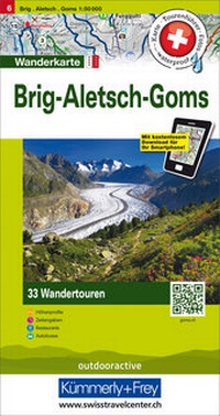 Abbildung von: Brig Aletsch Goms Nr. 06 Touren-Wanderkarte 1:50 000 - Hallwag