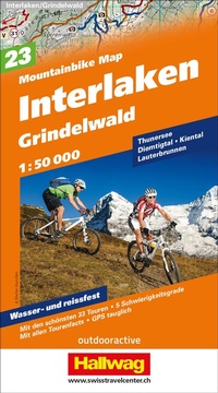Abbildung von: Hallwag Mountainbike-Karte 23 Interlaken 1:50.000 - Hallwag Kümmerly+Frey