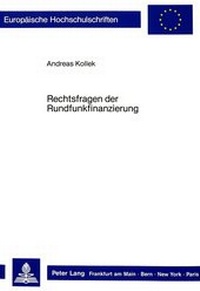 Abbildung von: Rechtsfragen der Rundfunkfinanzierung - Peter Lang Verlag
