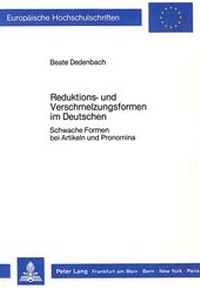 Abbildung von: Reduktions- und Verschmelzungsformen im Deutschen - Peter Lang Verlag