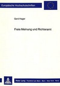 Abbildung von: Freie Meinung und Richteramt - Peter Lang Verlag