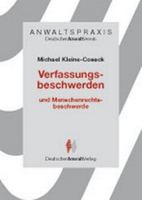 Abbildung von: Verfassungsbeschwerden - Deutscher Anwaltverlag