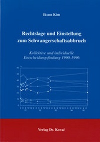Abbildung von: Rechtslage und Einstellung zum Schwangerschaftsabbruch - Kovac, Dr. Verlag