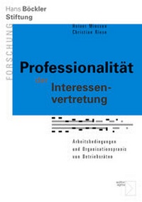 Abbildung von: Professionalität der Interessenvertretung - edition sigma