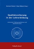 Cover: Qualit&auml;tssicherung in der Lehrerbildung - Kovac, Dr. Verlag
