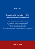 Bild: Repetitive Strain Injury (RSI) bei Bildschirmarbeitskr&auml;ften - Kovac, Dr. Verlag