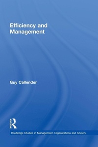 Enlarge image Cover: Efficiency and Management - Routledge