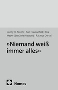 Cover: &raquo;Niemand wei&szlig; immer alles&laquo; - edition sigma
