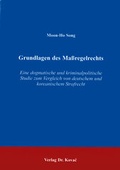 Bild: Grundlagen des Massregelrechts - Kovac, Dr. Verlag