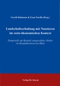 Cover: Landschaftserhaltung mit Nutztieren im sozio-&ouml;konomischen Kontext - Kovac, Dr. Verlag