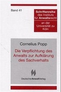 Cover: Die Verpflichtung des Anwalts zur Aufkl&auml;rung des Sachverhalts - Deutscher Anwaltverlag
