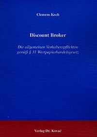 Abbildung von: Discount Broker - Kovac, Dr. Verlag