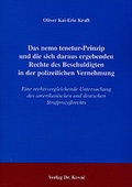 Bild: Das nemo tenetur-Prinzip und die sich daraus ergebenden Rechte des Beschuldigten in der polizeilichen Vernehmung - Kovac, Dr. Verlag