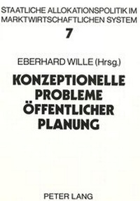 Abbildung von: Konzeptionelle Probleme öffentlicher Planung - Peter Lang Verlag