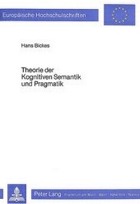 Abbildung von: Theorie der kognitiven Semantik und Pragmatik - Peter Lang Verlag