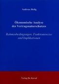 Bild: Ökonomische Analyse des Vertragsnaturschutzes - Kovac, Dr. Verlag