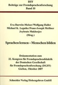 Cover: Sprachen lernen - Menschen bilden - Schneider Hohengehren
