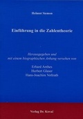 Cover: Einf&uuml;hrung in die Zahlentheorie - Kovac, Dr. Verlag