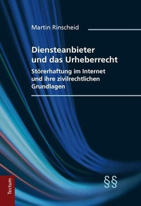 Abbildung von: Diensteanbieter und das Urheberrecht - Tectum Wissenschaftsverlag