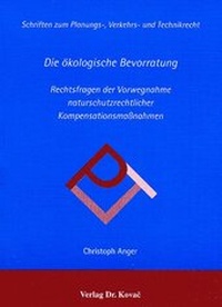 Abbildung von: Die ökologische Bevorratung - Kovac, Dr. Verlag