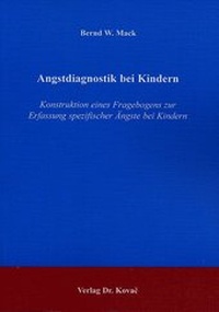 Bild: Angstdiagnostik bei Kindern - Kovac, Dr. Verlag