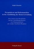 Cover: Perspektiven und Reformans&auml;tze in der Ausbildung der Steuerverwaltung - Kovac, Dr. Verlag
