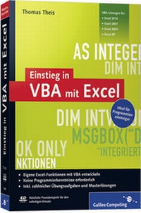 Abbildung von: Einstieg in VBA mit Excel - Galileo Computing