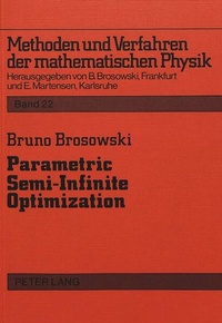 Enlarge image Cover: Parametric Semi-Infinite Optimization - Peter Lang Verlag
