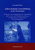 Cover: Au&szlig;erschulische Umweltbildung in der Evaluation - Kovac, Dr. Verlag