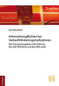 Abbildung von: Informationspflichten bei Verkaufsförderungsmaßnahmen - Tectum Wissenschaftsverlag