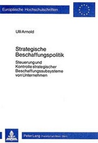 Abbildung von: Strategische Beschaffungspolitik - Peter Lang Verlag